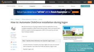 Automate ClickOnce installation during logon - Software Deployment ...