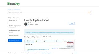 How to Update Email – ClickPay