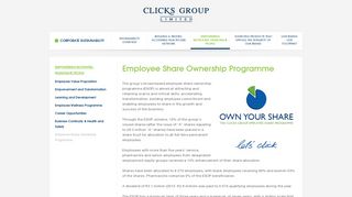 Corporate Sustainability - Employee Share Ownership ... - Clicks Group