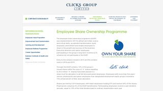 Corporate Sustainability - Employee Share Ownership ... - Clicks Group