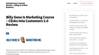 Billy Gene Is Marketing Course - Clicks Into Customers 2.0 Review ...