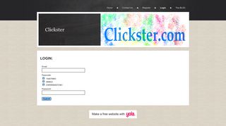 Login - Clickster - Yola