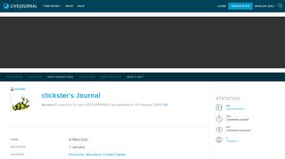 clickster - Profile - A-Man-Duh's Journal - LiveJournal