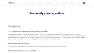 FAQ - Clicktale