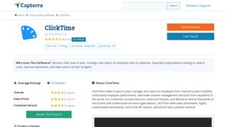 ClickTime Reviews and Pricing - 2019 - Capterra