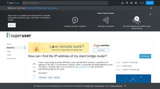 networking - How can I find the IP address of my client bridge ...