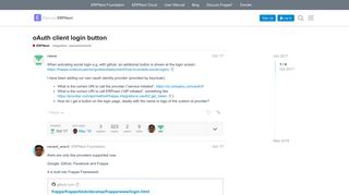 oAuth client login button - ERPNext - Discuss Frappe/ERPNext