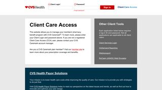 Client Care Access - CVS Caremark