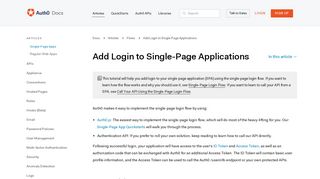 Add Login to Single-Page Applications - Auth0
