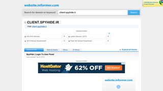 client.spyhide.ir at WI. SpyHide | Login To User Panel - Website Informer