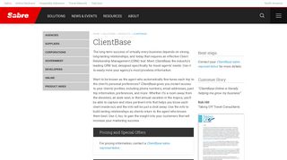 ClientBase - Sabre Travel Network