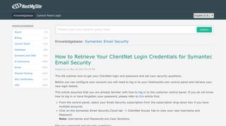How to Retrieve Your ClientNet Login Credentials for Symantec Email ...