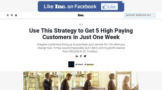 Use This Strategy to Get 5 High Paying Customers in Just One Week ...