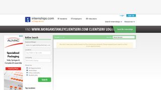 www.morganstanleyclientserv.com clientserv login page Internships ...