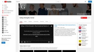 Gallup Strengths Center - YouTube