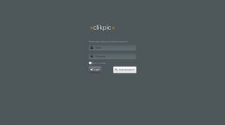 Clikpic Log in