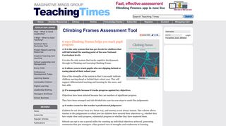 Climbing Frames assessment tool - Teaching Times