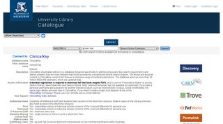 ClinicalKey - University of Melbourne Library