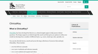 ClinicalKey — Royal College of Surgeons