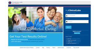myClinicalLabs Sign In - Clinical Labs of Hawaii