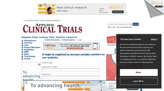 Site Login | Applied Clinical Trials