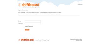 Welcome to Clinicient Shiftboard Login Page