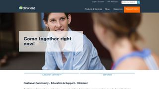 Customer Community - Education & Support - Clinicient