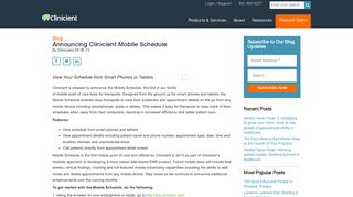 Announcing Clinicient Mobile Schedule - Clinicient