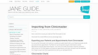 Importing from Clinicmaster | Jane - Clinic & Practice Management ...