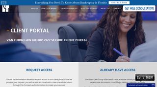 Van Horn Law Group Client Portal With Clio Connect
