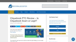 Cliquebook PTC Review – Is Cliquebook Scam or Legit? - HowToGetRef