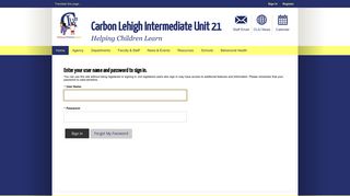 Sign In - Carbon Lehigh Intermediate Unit 21