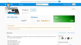 Review of Clixblue : Scam or legit ? - NetBusinessRating