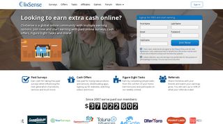 ClixSense: Make Money Taking Surveys, Earn Free Cash Online