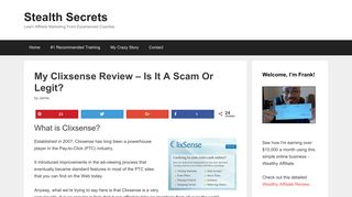 My Clixsense Review - Is It A Scam Or Legit? | Stealth Secrets