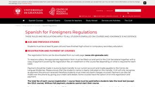 Spanish for Foreigners Regulations - Centro de Lenguas Modernas ...