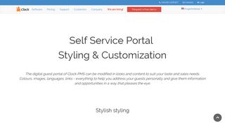 Digital guest portal of Clock PMS | Styles & customization