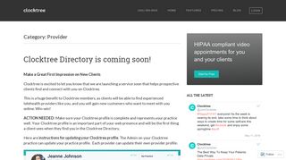 Provider – Clocktree.com HIPAA Compliant Telehealth