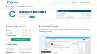 Clockwork Recruiting Reviews and Pricing - 2019 - Capterra