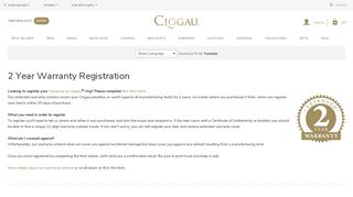 Register For 2 Year Extended Warranty | Clogau
