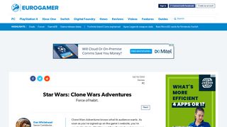 Star Wars: Clone Wars Adventures • Page 1 • Eurogamer.net