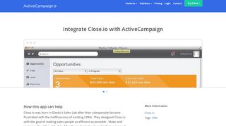 Close.io Integration & App | ActiveCampaign