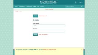 Sign In | Close To My Heart