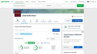 Close to My Heart Reviews | Glassdoor