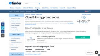 Cloud 9 Living promo codes | finder.com