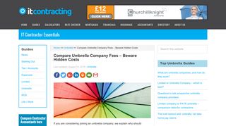 Compare Umbrella Company Fees - Beware Hidden Costs - IT ...