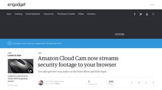 Amazon Cloud Cam now streams security footage to your browser
