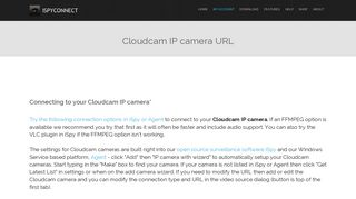 Connect to Cloudcam IP cameras