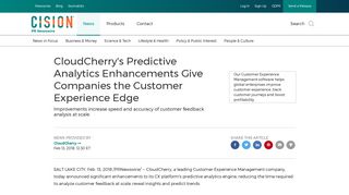 CloudCherry's Predictive Analytics Enhancements Give Companies ...