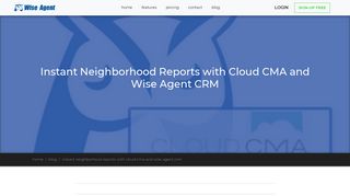 Instant Neighborhood Reports with Cloud CMA and Wise Agent CRM